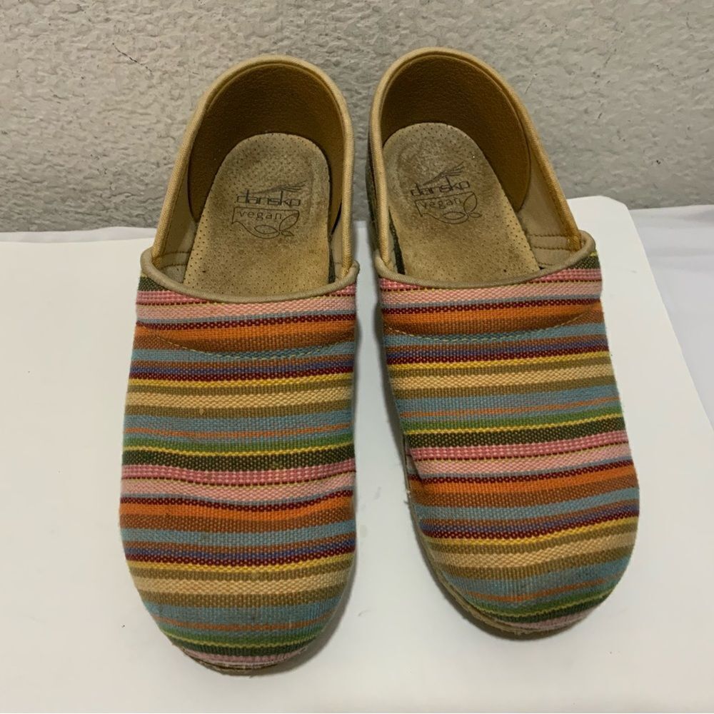 Dansko shoe multi color stripes size 39